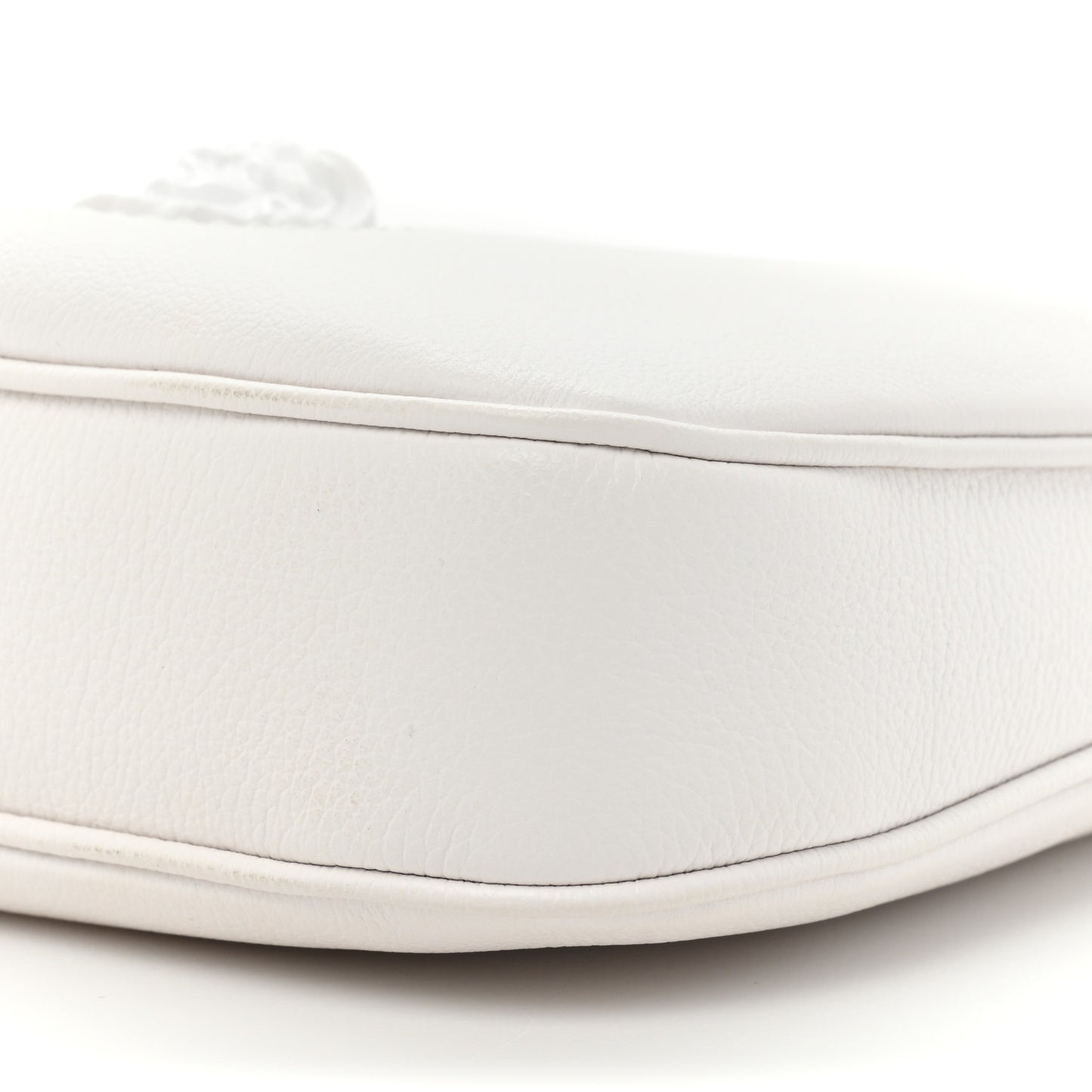 Calfskin La Medusa Small Hobo Crossbody Optical White
