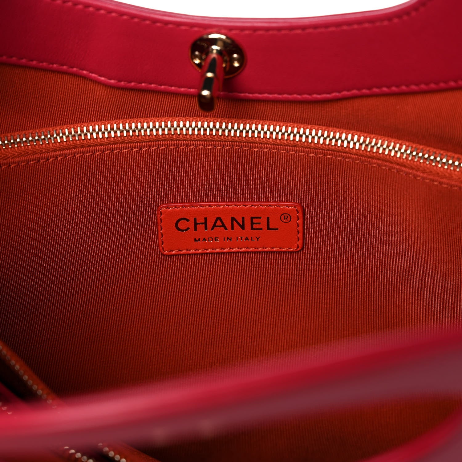 Chanel Aged Calfskin Quilted Large 31 Shopping Bag Coral Red 6 of 10