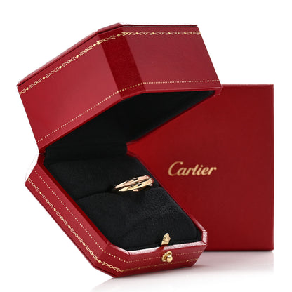 Cartier 18K Pink Yellow White Gold Small Trinity Ring 59 8.75 5 of 5