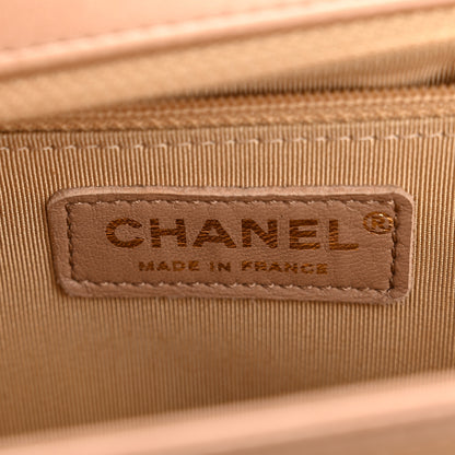 Chanel Iridescent Patent Calfskin New Medium Boy Flap Beige 6 of 12