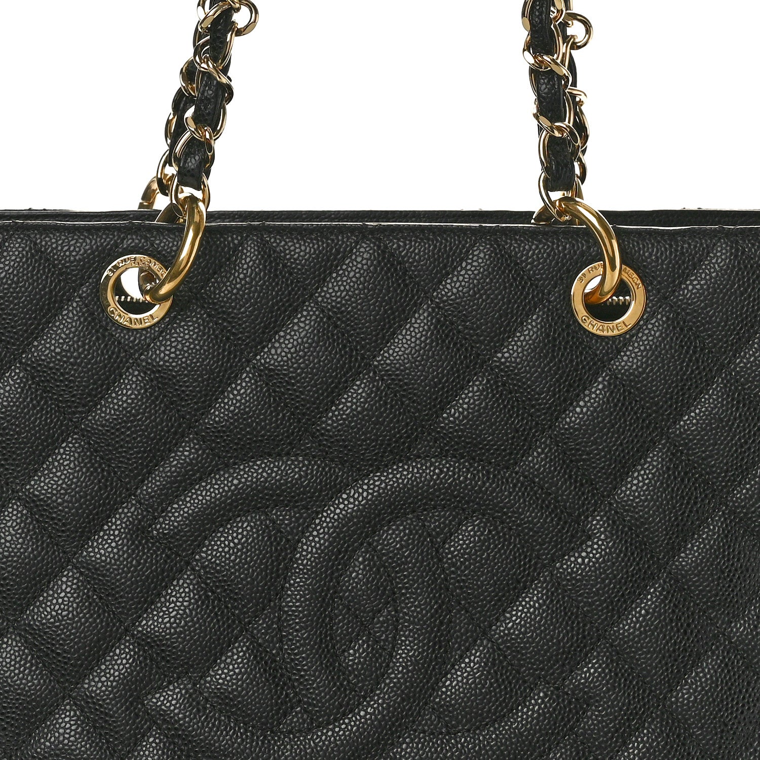 Chanel Caviar Quilted Grand Shopping Tote GST Black 9 of 11