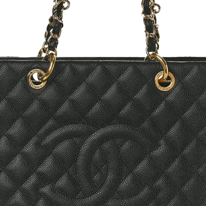 Chanel Caviar Quilted Grand Shopping Tote GST Black 9 of 11