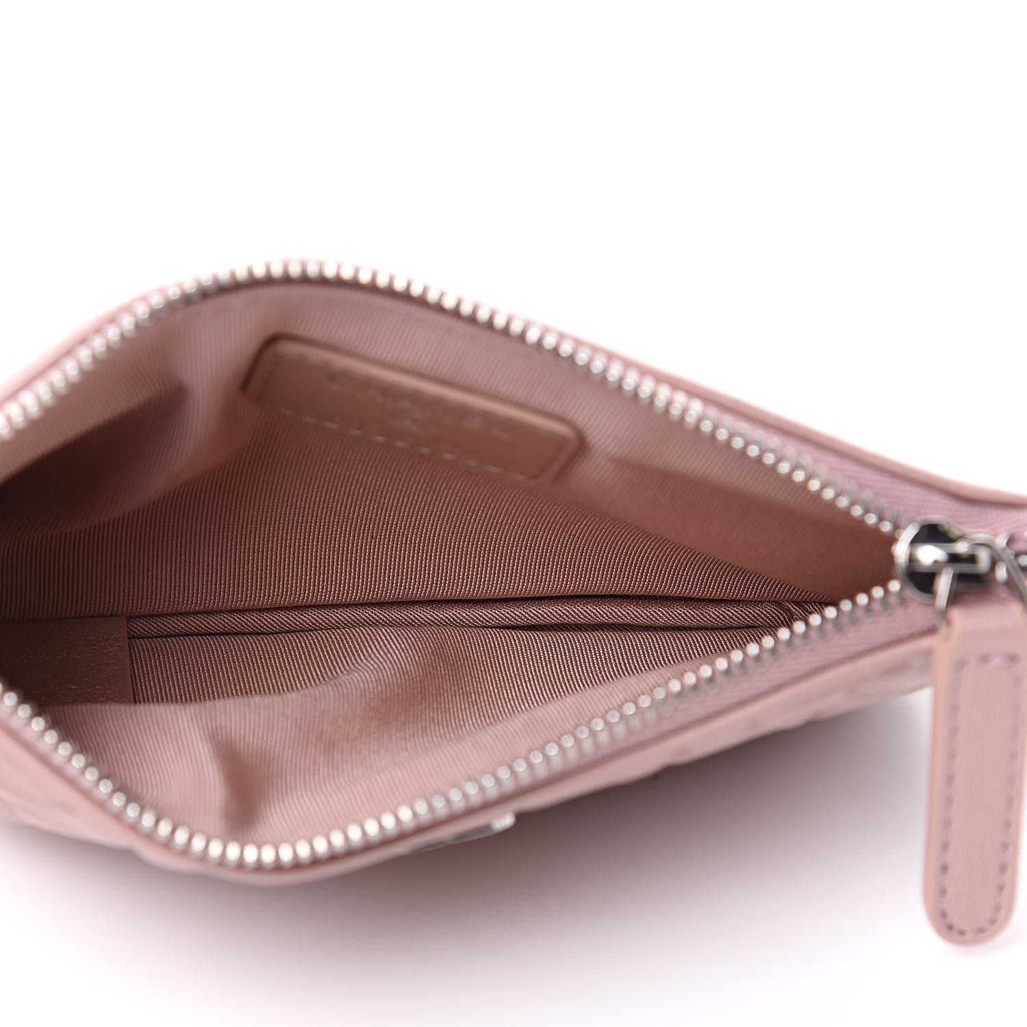 Chanel Goatskin Camellia Embossed Cosmetic Pouch Light Pink 5 of 7