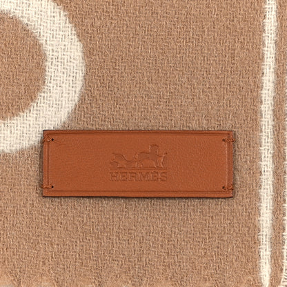 Hermes Cashmere Casaque Grand Mors Muffler Camel Ivory 3 of 4