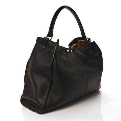 Fendi Vitello Seta Shearling FF 1974 Large Peekaboo X-Lite Brown 3 of 11