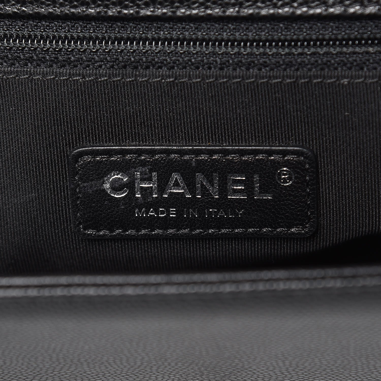 Chanel Caviar Chevron Quilted New Medium Boy Flap Black 6 of 11