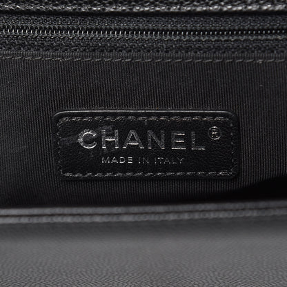 Chanel Caviar Chevron Quilted New Medium Boy Flap Black 6 of 11