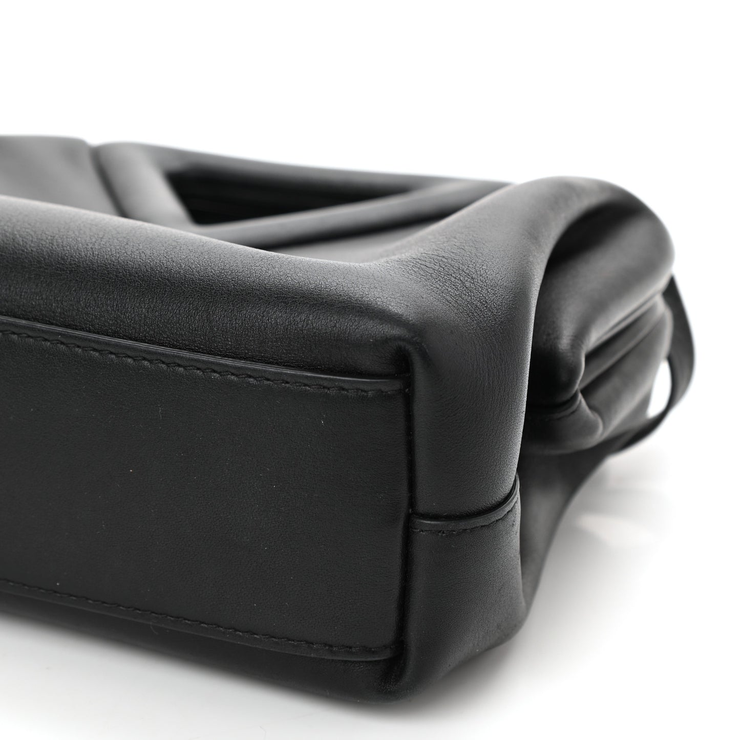 Calfskin Small The Point Triangle Bag Black
