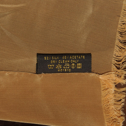 Louis Vuitton Silk Acetate Monogram St Petersbourg Stole Brown 4 of 5