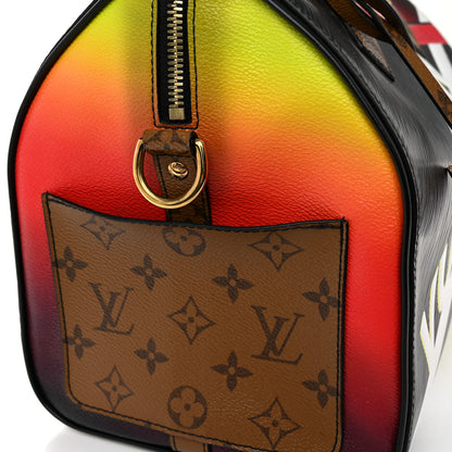 Louis Vuitton Epi Reverse Monogram Damier Race Speedy Bandouliere 30 Black Yellow 10 of 11