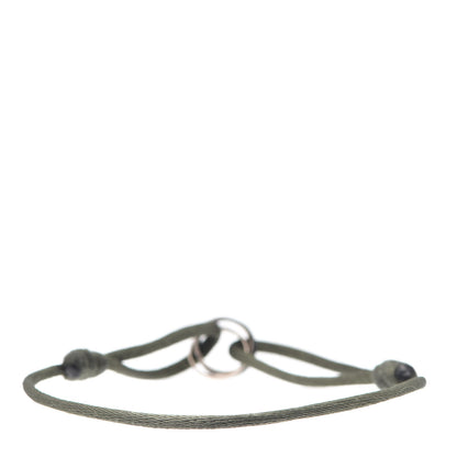 Cartier 18K White Gold Ceramic Trinity Cord Bracelet Green 3 of 5