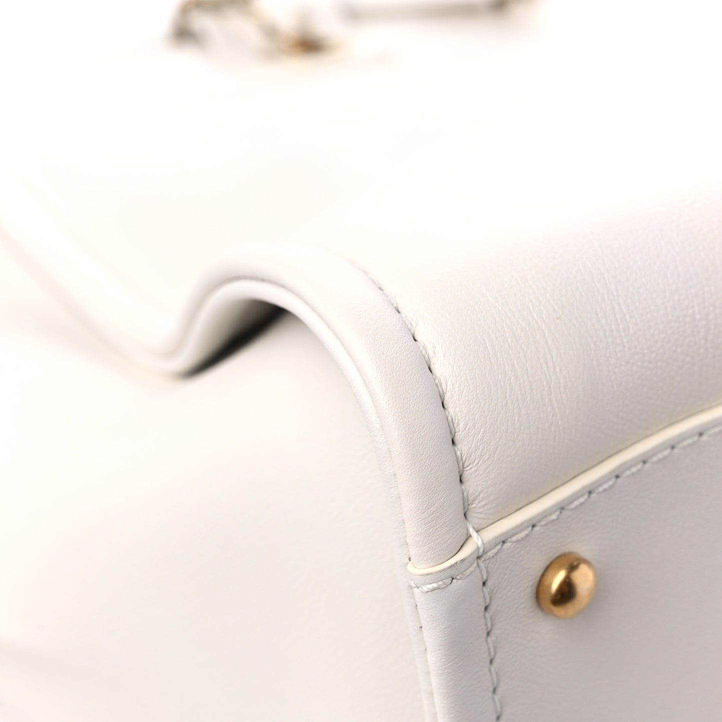 Calfskin Medium Deauville Tote White Multicolor