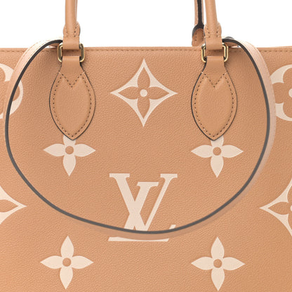 Louis Vuitton Empreinte Monogram Giant Onthego MM Arizona Creme 7 of 9