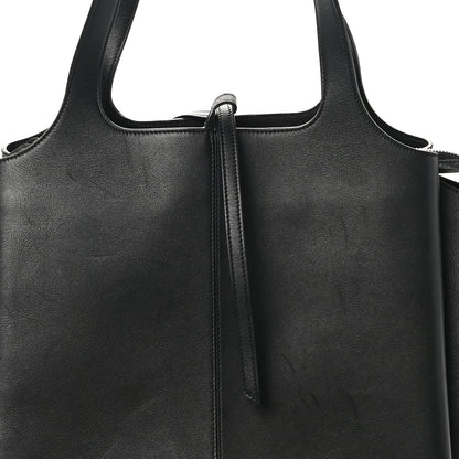 Celine Supple Natural Calfskin Vertical Tri-Fold Bag Black 8 of 10