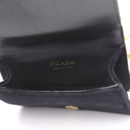 Prada Velvet City Calfskin Micro Cahier Bag Black Alloro 6 of 11