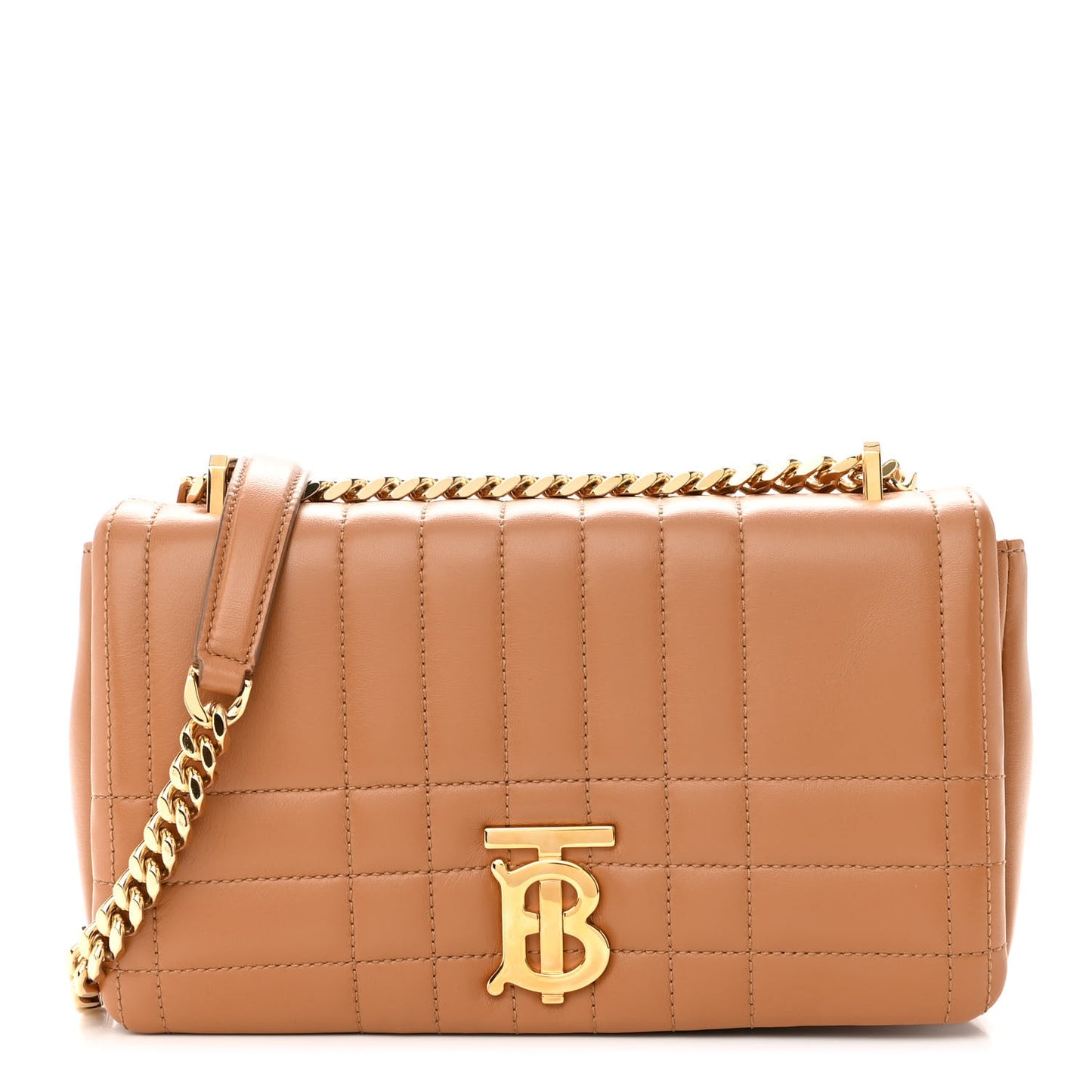 Lambskin Quilted Small Lola Bag Maple Brown