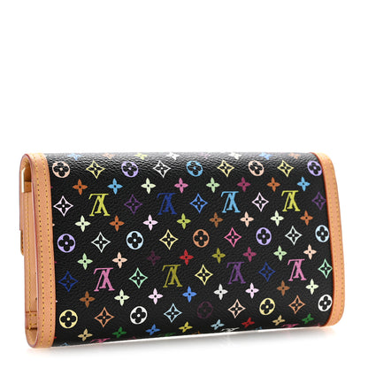Louis Vuitton Monogram Multicolor Porte Tresor International Wallet Black 3 of 11