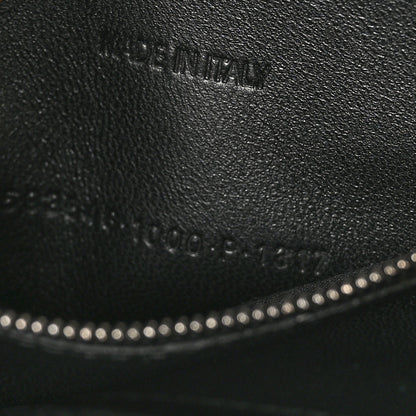 Balenciaga Shiny Calfskin Monochrome Crocodile Embossed Small Hourglass Top Handle Bag Black 7 of 10