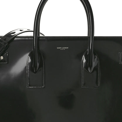 Saint Laurent Patent Calfskin Large Thin Sac De Jour Black 9 of 11