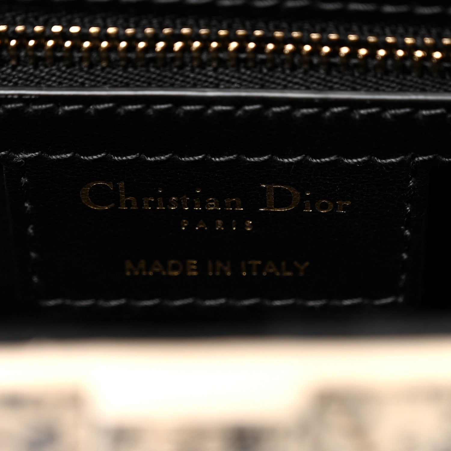 Christian Dior Calfskin Plan De Paris Printed Saddle Bag With Strap Beige Black 6 of 10