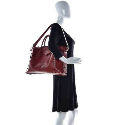Givenchy Calfskin Crocodile Embossed Medium Soft Antigona Paprika 3 of 16