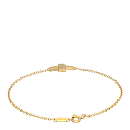 Tiffany 18K Yellow Gold T Single Chain Bracelet 2 of 3