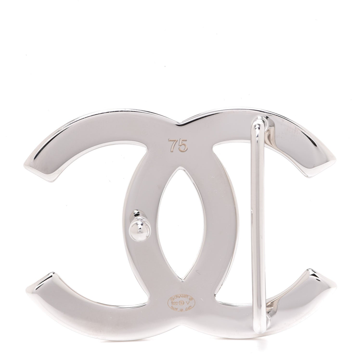 Chanel Calfskin CC Reversible Belt 75 Black White 5 of 6