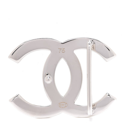 Chanel Calfskin CC Reversible Belt 75 Black White 5 of 6