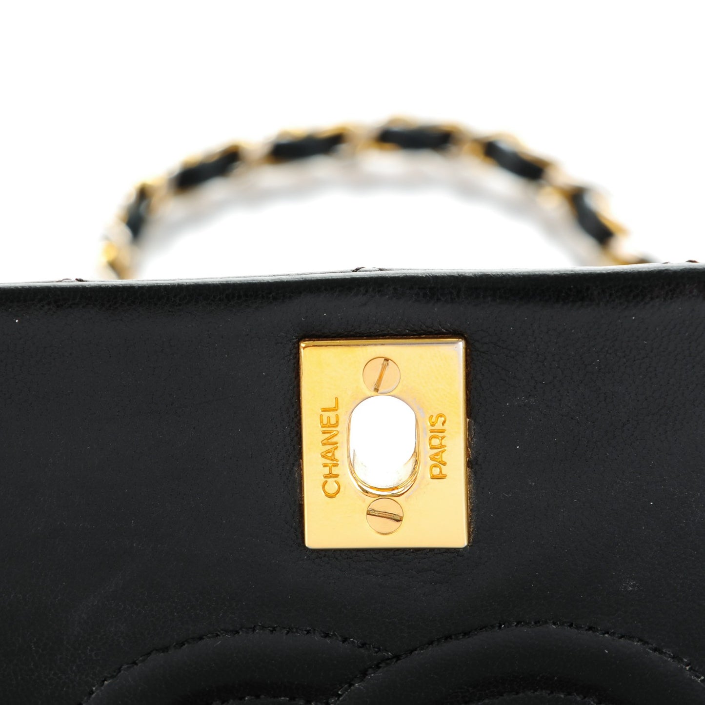 Lambskin Quilted Small Single Flap Black