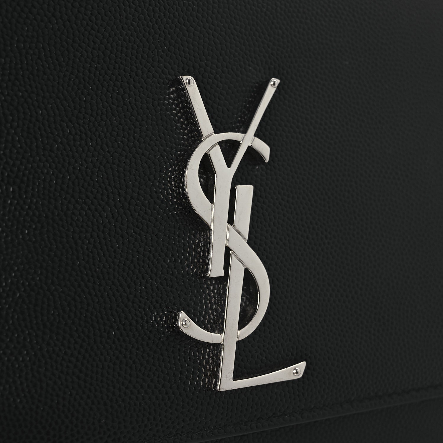 Saint Laurent Grain De Poudre Medium Classic Monogram Kate Satchel Black 12 of 12