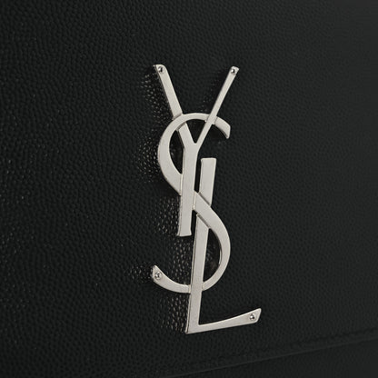 Saint Laurent Grain De Poudre Medium Classic Monogram Kate Satchel Black 12 of 12