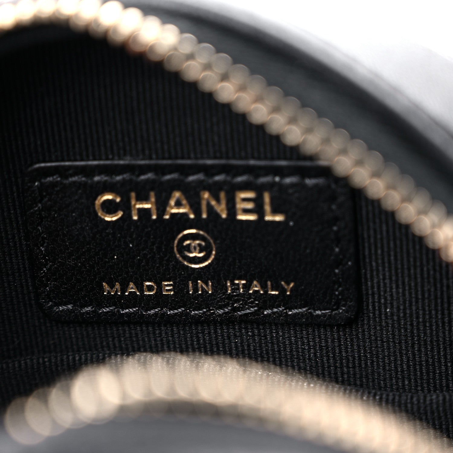 Chanel Lambskin Quilted Pearl Chain Round Clutch With Chain Black 5 of 9