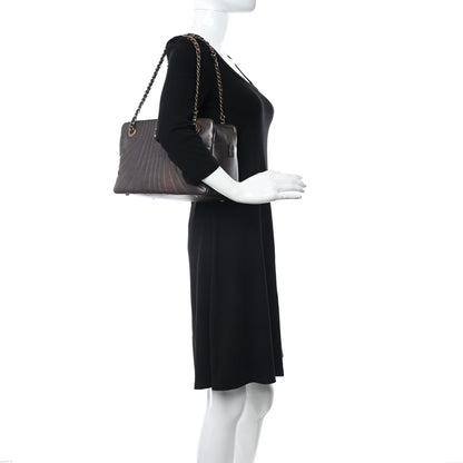 Chanel Metallic Lambskin Paris Shanghai Quilted Tote Kahki 2 of 11