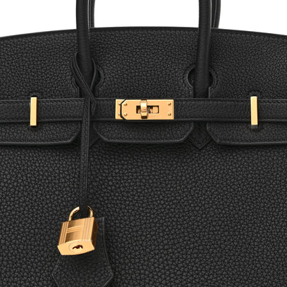 Hermes Togo Birkin 25 Black 7 of 11