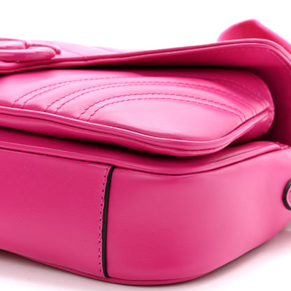 Gucci Calfskin Matelasse Monochrome GG Marmont Crossbody Shoulder Bag Classic Fuxia 11 of 12