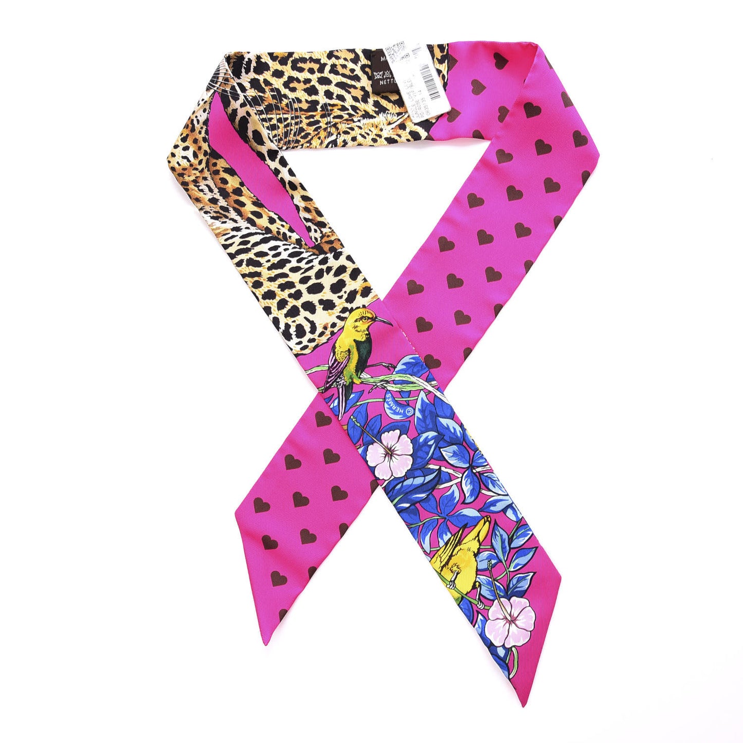 Silk Jungle Love Love Twilly Rose Vif Bleu Roy