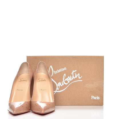Christian Louboutin Patent Pollock Pigalle Follies 100 Pumps 38 Nude Gold 8 of 8