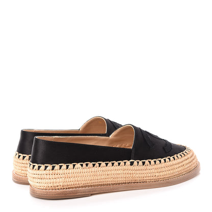 Chanel Satin Grosgrain CC Espadrilles 38 Black 4 of 8