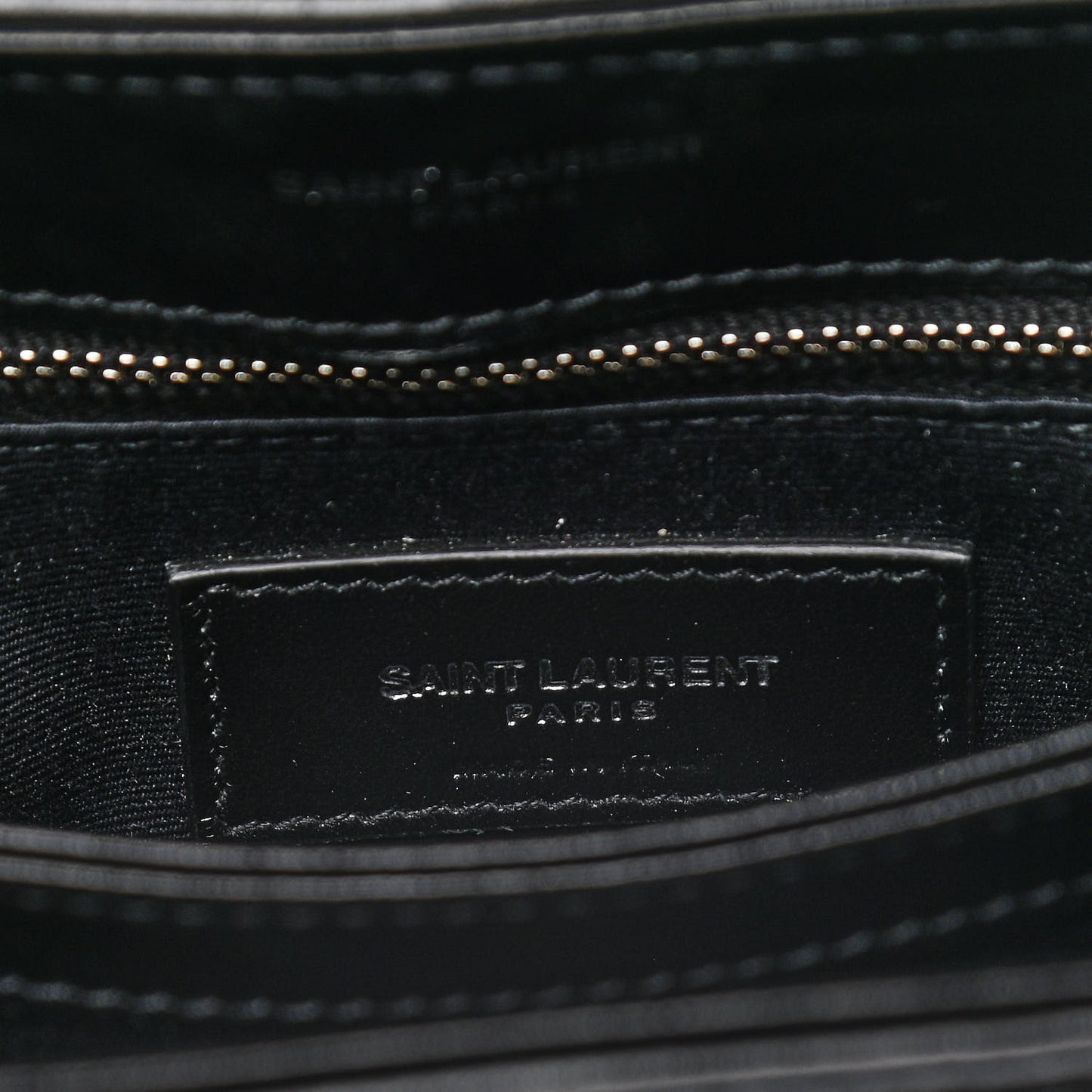 Calfskin Y Quilted Monogram Toy Loulou Crossbody Bag Black