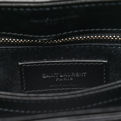 Saint Laurent Calfskin Y Quilted Monogram Toy Loulou Crossbody Bag Black 9 of 18