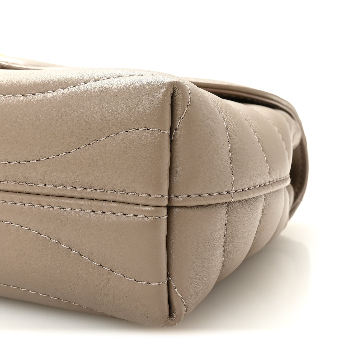Calfskin LV New Wave Chain Bag Taupe