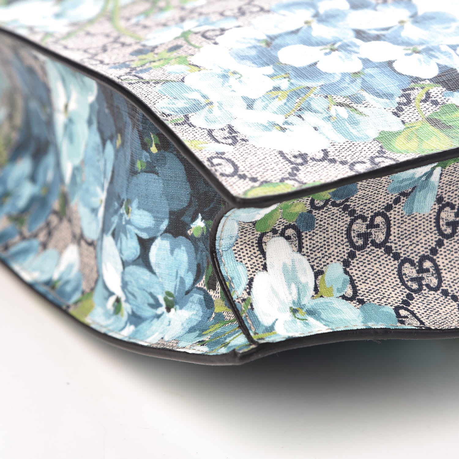 Gucci Soft GG Supreme Monogram Blooms Vertical Tote Blue 9 of 11