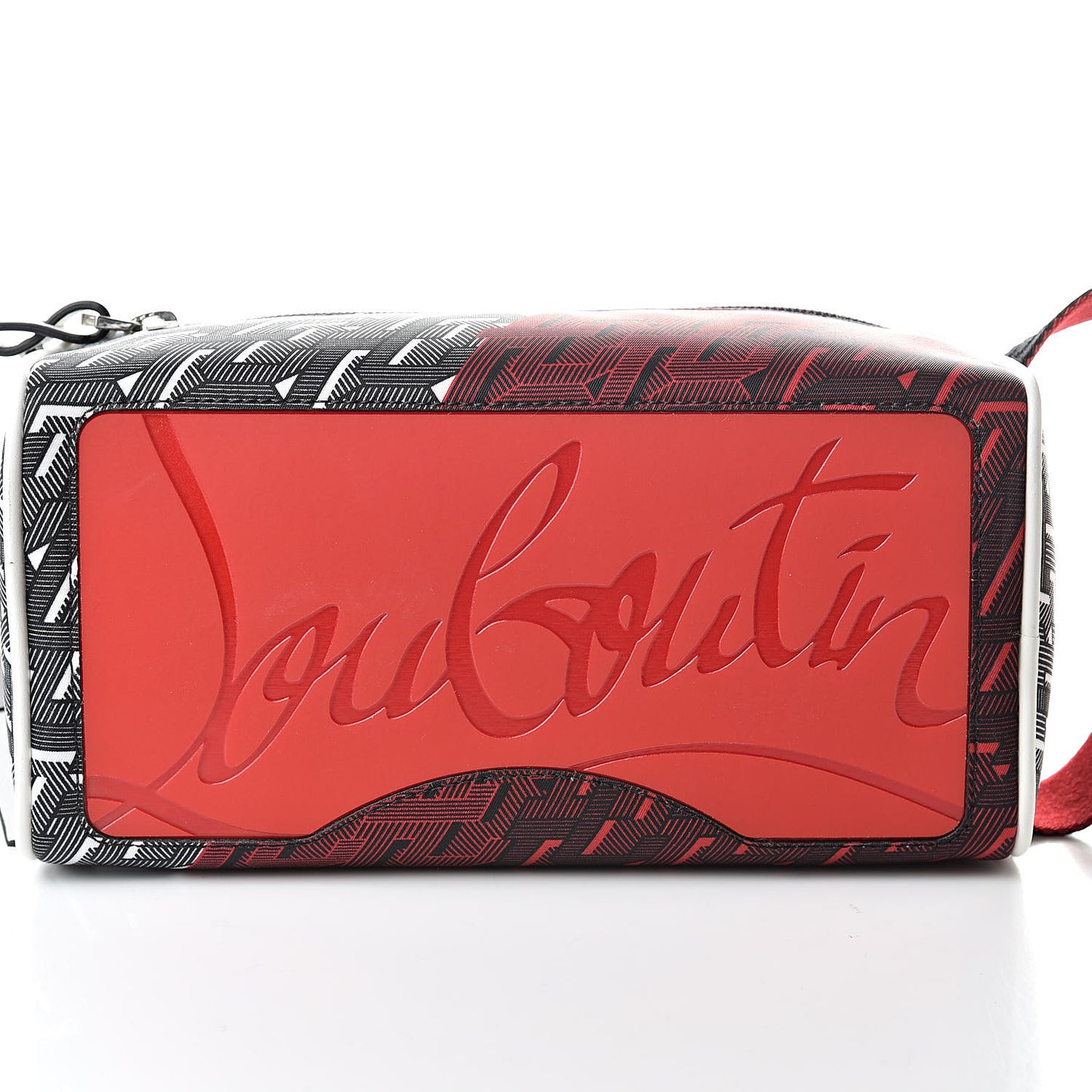 Monogram Print Mens Blaster Belt Bag Red Black