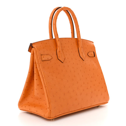 Hermes Ostrich Birkin 30 Abricot 3 of 11
