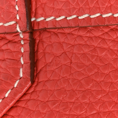 Hermes Taurillon Clemence Double Sens 45 Reversible Tote Rubis Bougainvillea 10 of 25