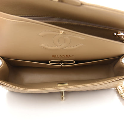 Chanel Caviar Quilted Medium Double Flap Dark Beige 5 of 9