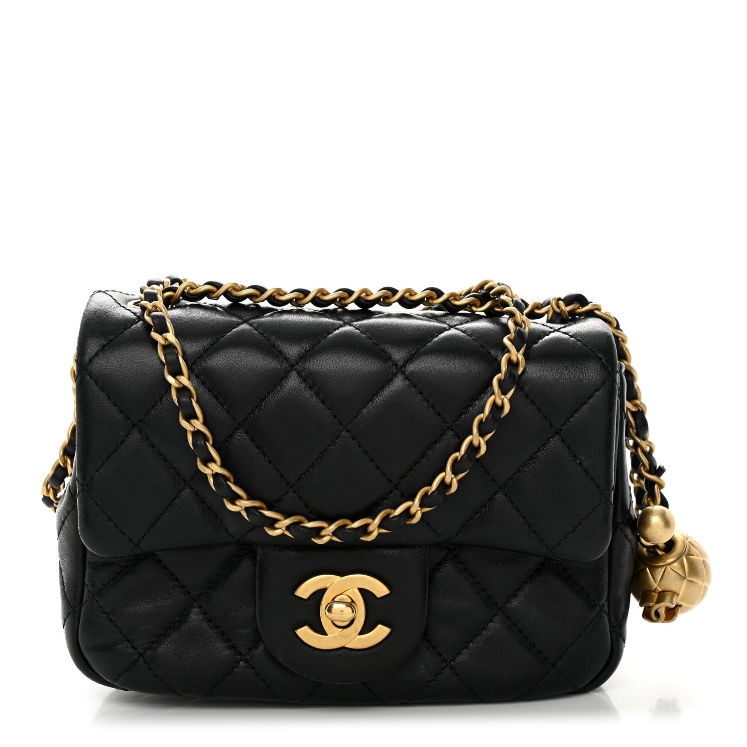 Chanel Lambskin Quilted Mini Pearl Crush Flap Black 1 of 10