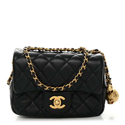 Chanel Lambskin Quilted Mini Pearl Crush Flap Black 1 of 10
