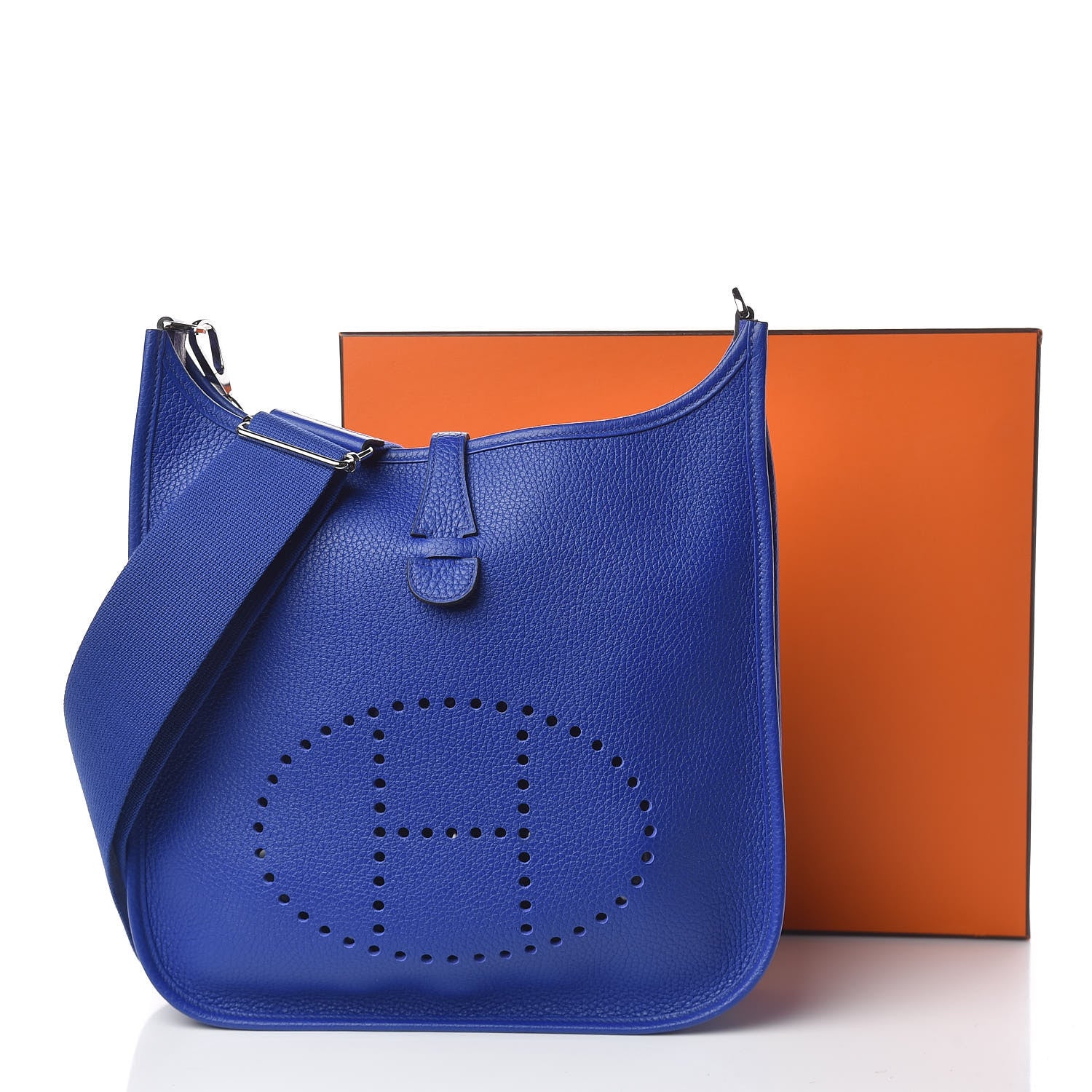 Hermes Taurillon Clemence Evelyne III PM Bleu Electrique 11 of 11