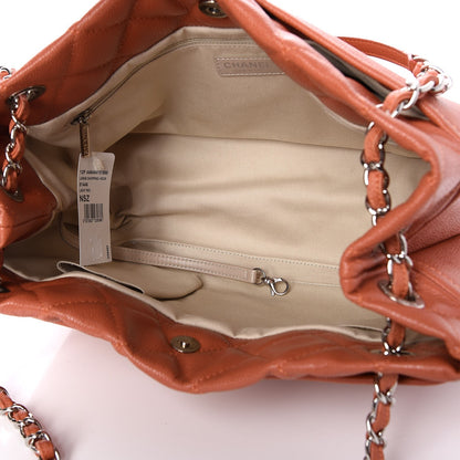 Chanel Caviar Quilted Timeless CC Soft Tote Light Red 5 of 7